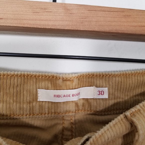 Levi's Premium RIBCAGE Boot White Tab Corduroy Pants Size 30 - Picture 7 of 14